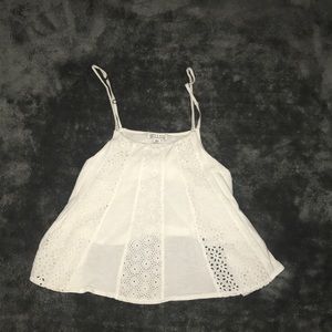 White tank top with detailing